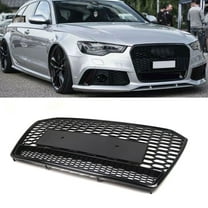 Accreate Front Grill, Honeycomb Front Bumper Center Grill Mesh Cover Compatible for A6 C7PA 2016-2018 Facelift Replaces 4G0853651AG 4G0853651AE