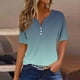 thumbnail image 3 of Camisetas Casuales de Mujer con Cuello en V Camiseta de Color Sólido, Manga Corta Casual Top para el Uso Diario, 3 of 5