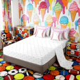 thumbnail image 4 of Erosebridal Light Purple Drippy Baseball Print Twin Bedding Sets, Sports Monogram Bedding Comforter Set for Kids Boys and Girls, Reversible 7pcs, 4 of 6