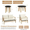 thumbnail image 3 of Costway 5 Piece Rattan Furniture Set Wicker Woven Sofa Set with Solid Acacia Wood Frame, 3 of 10
