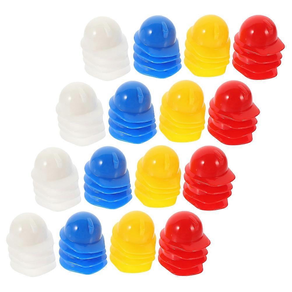 VOSAREA Set De 6 Minicascos De Protección Para Muñecas Y Tartas – Sombreros De Construcción En Miniatura, Plástico Resistente, Decoración Para Fiestas, Eventos Y Casas De Muñecas
