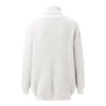 thumbnail image 7 of UJNDER Thickened Loose Autumn Winter Turtleneck Sweater for Women Casual Solid Color Knitted White L, 7 of 7