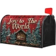thumbnail image 2 of Christmas Joy to The World Mailbox Covers Magnetic Letter Post Box Cover Wrap Garden Yard Home Decor Outdoor Yard Farmhouse Home Mailbox Cover Magnetic Standard 21L X 18W, 2 of 6