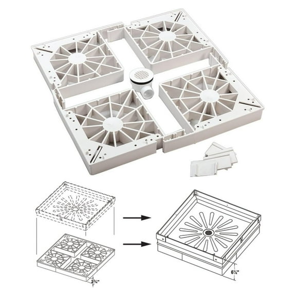 86.500 Durastall Extended Base Kit, White