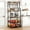 Rustic Brown, variant on FOLDLIFE Baker Racks Kitchen with Open Storage Shelves and 2 Large Wire Basket,5-Tier Kitchen Microwave Baker Rack with Adjustable Feet and Anti-Tip Kit,Microwave Oven Stand,Rustic Grey