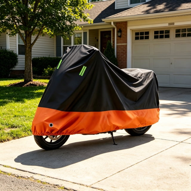 Funda para motocicleta, lámina de aluminio reflectante al calor, protección solar impermeable UV para almacenamiento de motos en exteriores e interiores todo tipo