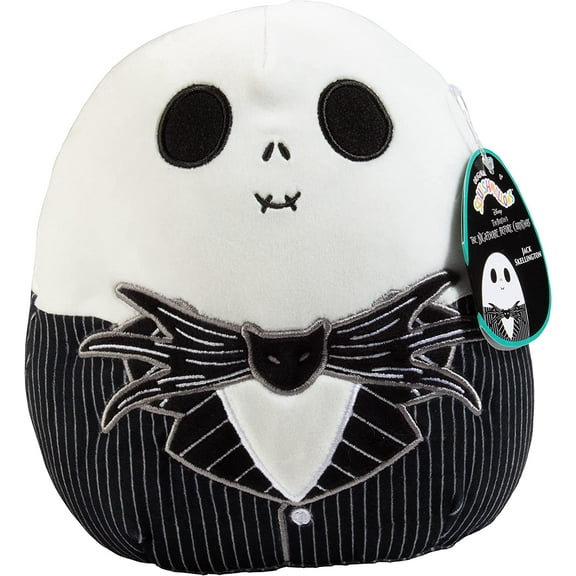 Squishmallows Original 8-Inch Jack Skellington - Nightmare Before Christmas - Official Jazwares Plush - Collectible Soft & Squishy Stuffed Animal Toy - Gift for Kids, Girls & Boys