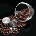 thumbnail image 3 of Compatible With Stainless Steel Coffee Capsule Reusable Refillable Coffee Capsule Cup Filter with Brush Spoon Powder-press Ring, 3 of 7