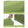 thumbnail image 4 of Green Wood Grain Bar Stool Covers Set of 4, Ombre Rustic Retro Wooden Plank Stretch Washable Bar Chair Covers with Backs, Removable Pub Counter Height Chair Cover for Kitchen Dining Room Cafe, 4 of 7