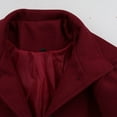 thumbnail image 3 of Uootdi Trench Winter Coats for Women Lapel Double Breasted Coats Windproof Blazer Jacket Business Casual Long Sleeve Overcoat with Pockets, 3 of 8