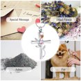thumbnail image 5 of Rose Flower w/ Birthstone Cross Urn Pendant Memory Necklace for Cremation Ashes Keepsake Beautiful Elegant Women's Memorial Jewelry, 5 of 6