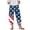 Navy 1, variant on Womens Independence Day Yoga Capris, Print High-Waist Slim Fit Stretch Athletic Leggings White Size S