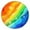 Rainbow Tie Dye, variant on Colorful Tie Dye Mountain Pattern Round Fitted Tablecloth with Elastic Edge,Dining Table Cover Waterproof,Outdoor Round Tablecloth for Camping,Dining,Indoor and Outdoor