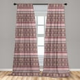 thumbnail image 5 of Ambesonne Zambia Curtains, Antique Traditional Boho, Pair of 28"x63", Dried Rose Yellow, 5 of 5
