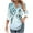 Green, variant on Cilsoka Fashion Tops for Women Trendy, 3/4 Length Sleeve Tops for Women Crewneck Casual Pleated Tunic Tops Loose Fit Shirts Blouses, Floral Print Tshirts