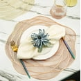 thumbnail image 2 of LINLIN Round Placemats, 6 Pack Metallic Placemats Set Metallic Place Mat Coaster Resistant Table Mats for Dining, 2 of 5