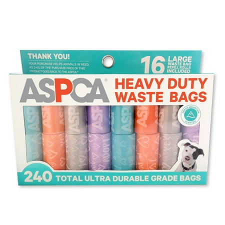 ASPCA Fresh Mountain Scented Heavy Duty Pet Waste Bags in a Box, Heart Print, 240 ct