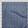 thumbnail image 4 of oneOone Polyester Spandex Medium Blue Fabric Abstracts Craft Projects Decor Fabric Printed By The Yard 56 Inch Wide, 4 of 5