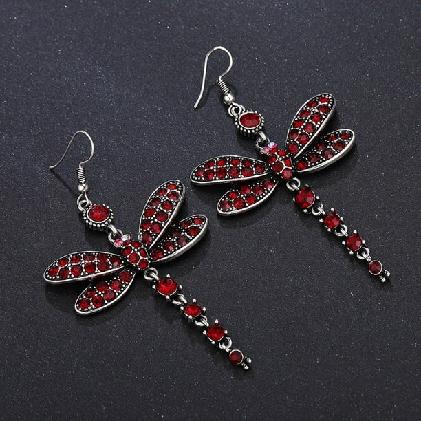 Pendientes de insecto con borla de diamante multicolor retro Joyas de oreja larga para mujer Wmkox8yi sjalhkljlk4086