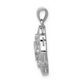 thumbnail image 2 of 14K White Gold Charm Pendant Diamond Square Round 1 8Ct. Vintage, 2 of 4
