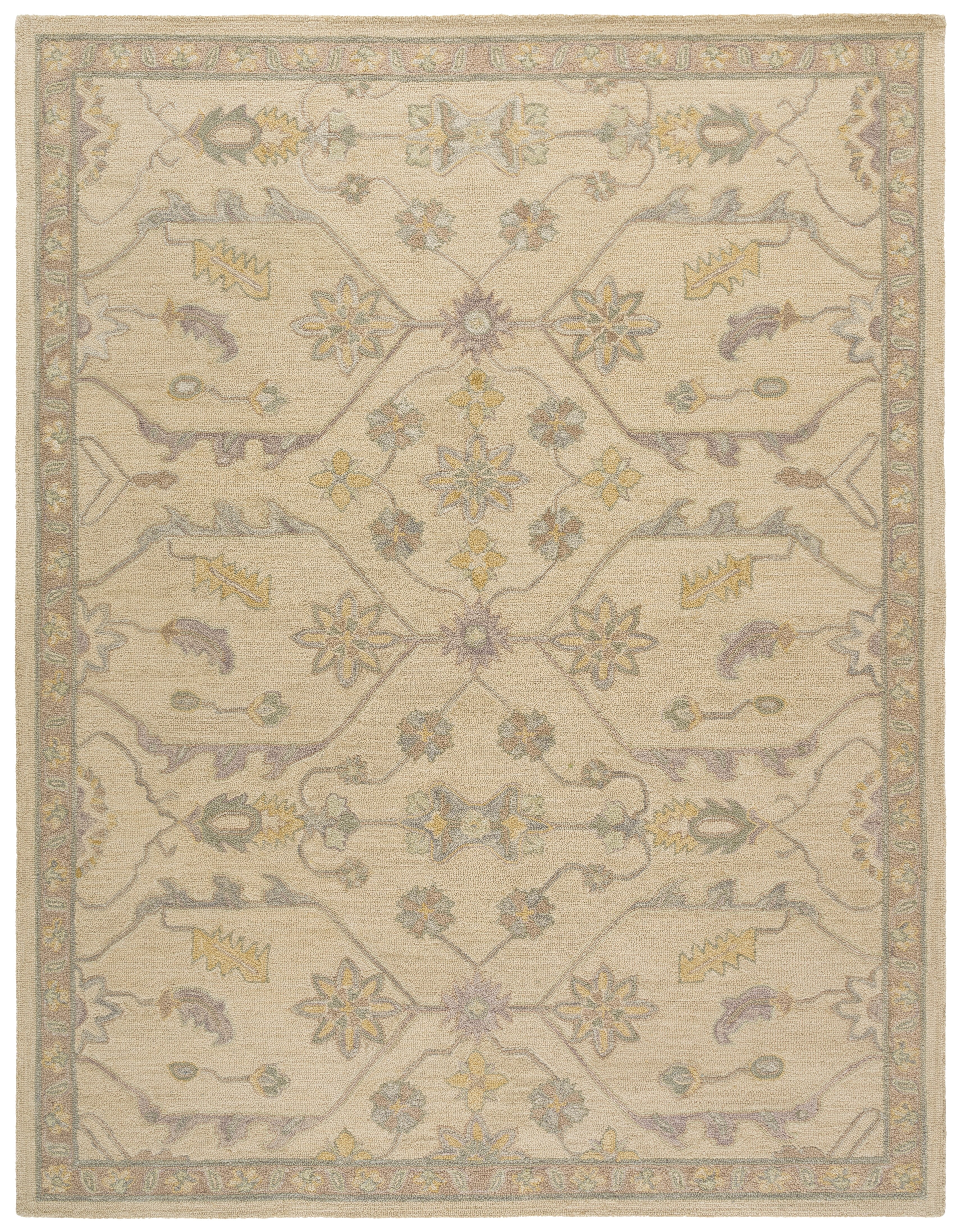 Safavieh Blossom Constantine Floral Wool Area Rug, Beige/Purple, 9' x 12'