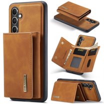 Back Wallet Case for Samsung Galaxy A54 5G, Detachable Card Slots Holder Kickstand Magnetic Closure Cover with Premium PU Leather Soft Silicone Shockproof Drop Resistant Protective Case,Brown