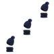 thumbnail image 1 of Gorros de invierno Qarigey para mujer con pompones y bufanda Azul oscuro, 1 of 6