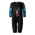 thumbnail image 4 of Christmas Family Pajamas Matching Set Letter Print Long Sleeve Tops and Plaid Pants Sleepwear, 4 of 7