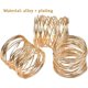 thumbnail image 3 of Napkin Rings, Gold Tone Mesh Napkin Ring Set (12pcs), 3 of 5