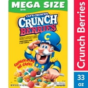 Cap'n Crunch's, Crunch Berries Cereal, 33 oz Mega Box