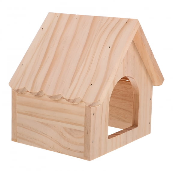 LAMIRO Wooden Hamster Hideout House Guinea Pig Hideout House Small Animal Wooden Hut Hamster Hideout Hamster Hut Hideaway