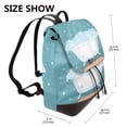 thumbnail image 2 of Disketp Bathtub with Soap Bubbles Mochila de Cuero para Mujer, Bolso de Espalda Antirrobo con Estilo para Viaje, Trabajo y Uso Diario, 2 of 4