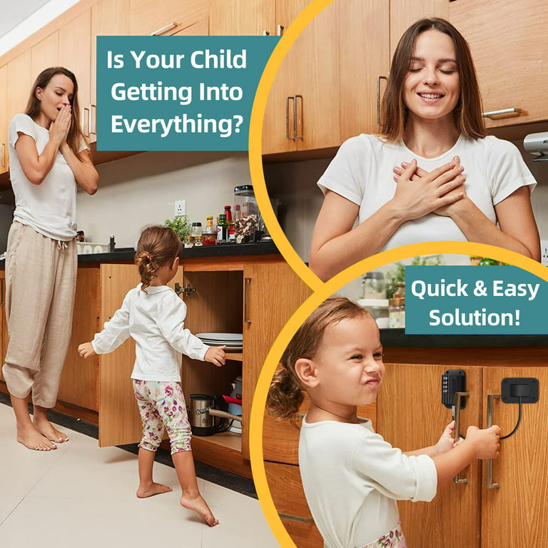 Cabinet Locks Baby Proofing Child Safety Locks for Fridge Toilet