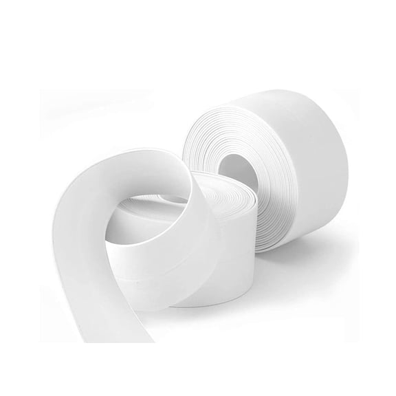 Kitchen Caulk Tape Sealant Strip, PVC Self-Adhesive Tub & Wall Sealing Tape, Shower Tile Sealer (2PC)