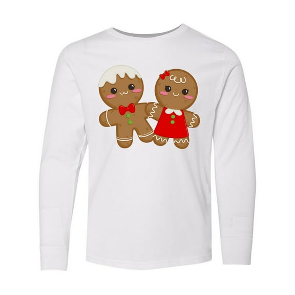 Inktastic Gingerbread Couple Long Sleeve Youth T-Shirt