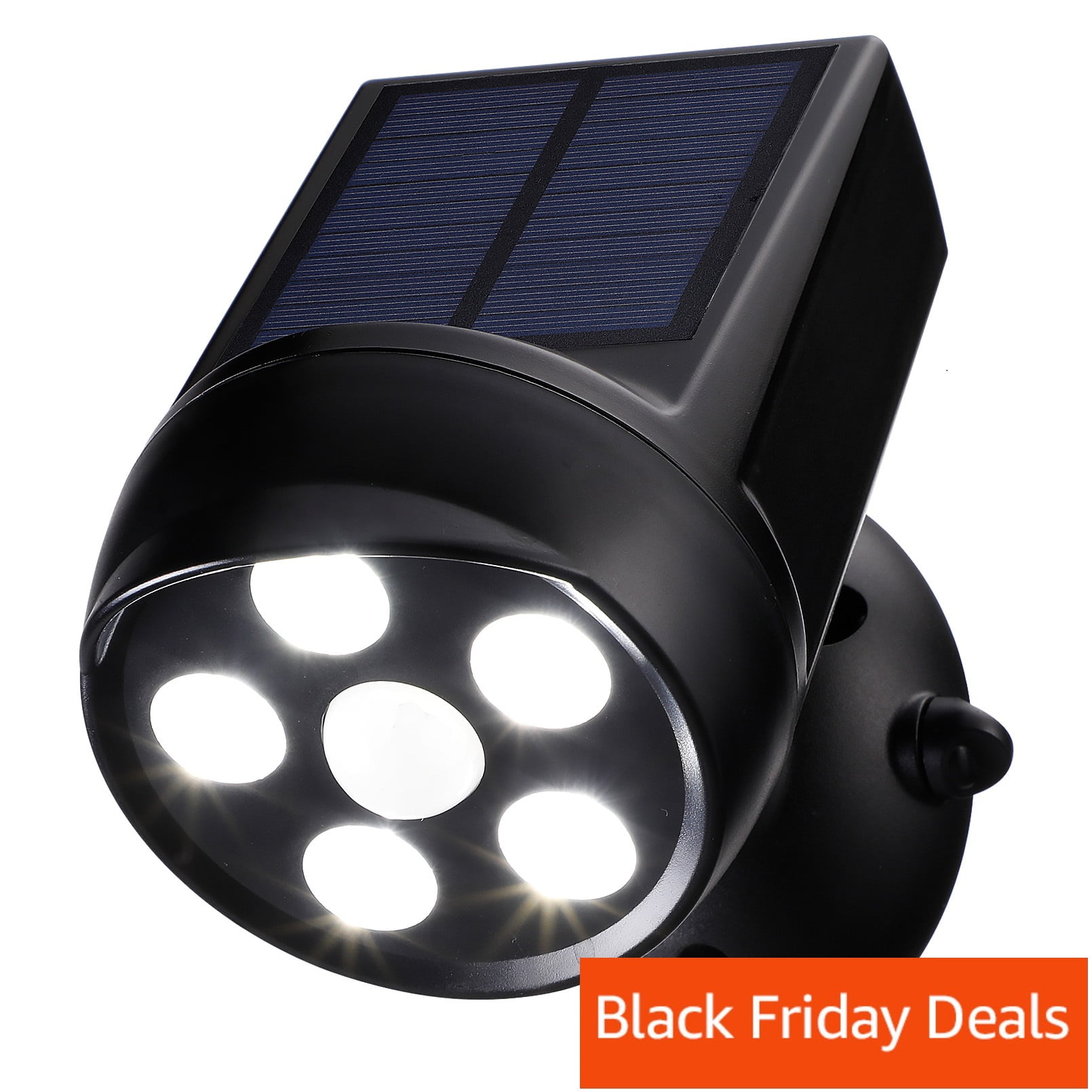 TorchStar Outdoor LED Solar Motion Sensor Security Lights, Black