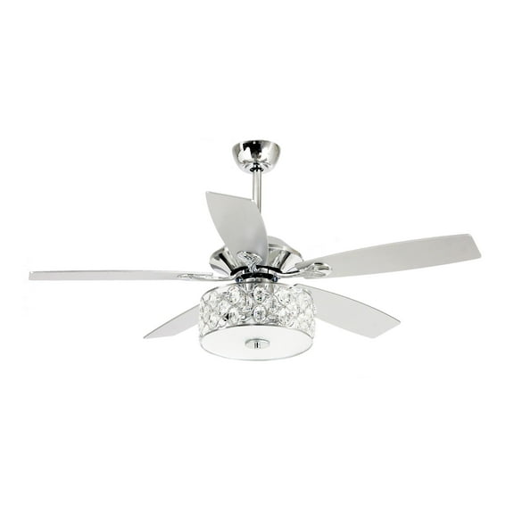 Mainstays 52 inch Hugger Indoor Ceiling Fan with Light Kit, White, 5 Blades, Reverse Airflow