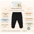 thumbnail image 2 of 123 Bear Baby Soft Cotton Spandex Pants with Feet, Blue Variety 4-Pack, 0-3 Months, 2 of 7