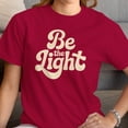thumbnail image 3 of Smartprints Be the Light Inspirational Women's T-Shirt Cardinal Red, Cotton, 3XL, 3 of 4