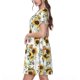 thumbnail image 2 of Easygdp Sunflowers Leaves And Birds para Vestido Transpirable de Mujer, Vestido Suelto de Manga Corta con Pliegues y Bolsillos para el Verano, 2 of 6