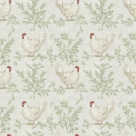 Veer Decor Cluckingham Toile Peel and Stick Wallpaper