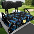 thumbnail image 4 of XYZCANDO Blue Butterfly Universal Golf Cart Seat Cover | Non-Slip Washable Terry Cloth With 4 Storage Pockets | Protective Accessory for Golf Lovers, 4 of 8