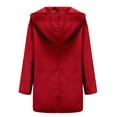 thumbnail image 4 of asdoklhq Coat for Women Clearance $2,Womens Winter Wool Coat Trench Jacket Ladies Warm Slim Long Overcoat Outwear, 4 of 7