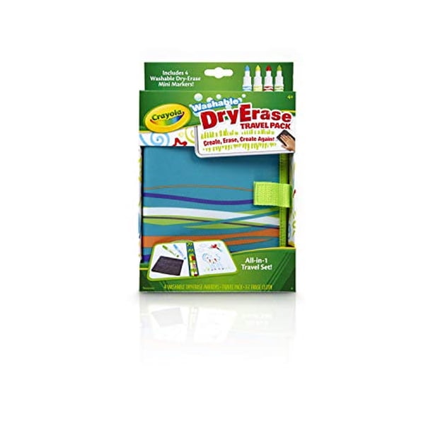 Paquete de viaje Crayola lavable y borrable en seco, pizarra