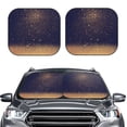 thumbnail image 2 of Goofa Gold Black Glitter Pattern 2 Piece Car Windshield Sun Shade Foldable | Front Windshield Shade for Sun, Heat and UV Rays | Sunshade for Car Front Window-Medium, 2 of 7