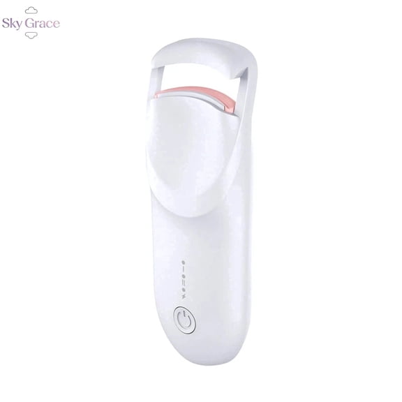Fast Heated Eyelash Curler Rechargeable Electric Eyelash Curler Safe Anti-Burn Eyelash Curlers 250mAh ,Portable Travel-Size Mini and Rapid Temperature Control-White