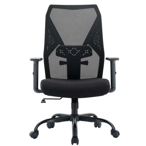 SIHOO M109 Ergonomic Mesh Back Office Chair With Height-adjustable Arms for Adults, Black Foam Fabric, 300lb