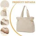 thumbnail image 3 of Doyogi Large Tote Bags for Women Lightweight Shoulder Bag Gym Bag Beach Tote Bag Travel Handbag,Beige, 3 of 6