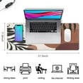 thumbnail image 5 of Boho Leaves Design Large Desk Mat | Non-Slip Rubber Base | Waterproof | Abstract Art for Office Aesthetic | Perfect Laptop Fit | 31.5 X 11.8 Inch, 5 of 7