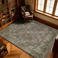 thumbnail image 4 of ARJINCUTE Distressed Vintage Green Front Door Entrance Doormat 3'x5', Non-Slips Traditional Farmhouse Floor Carpet, Machine Washable, 4 of 8